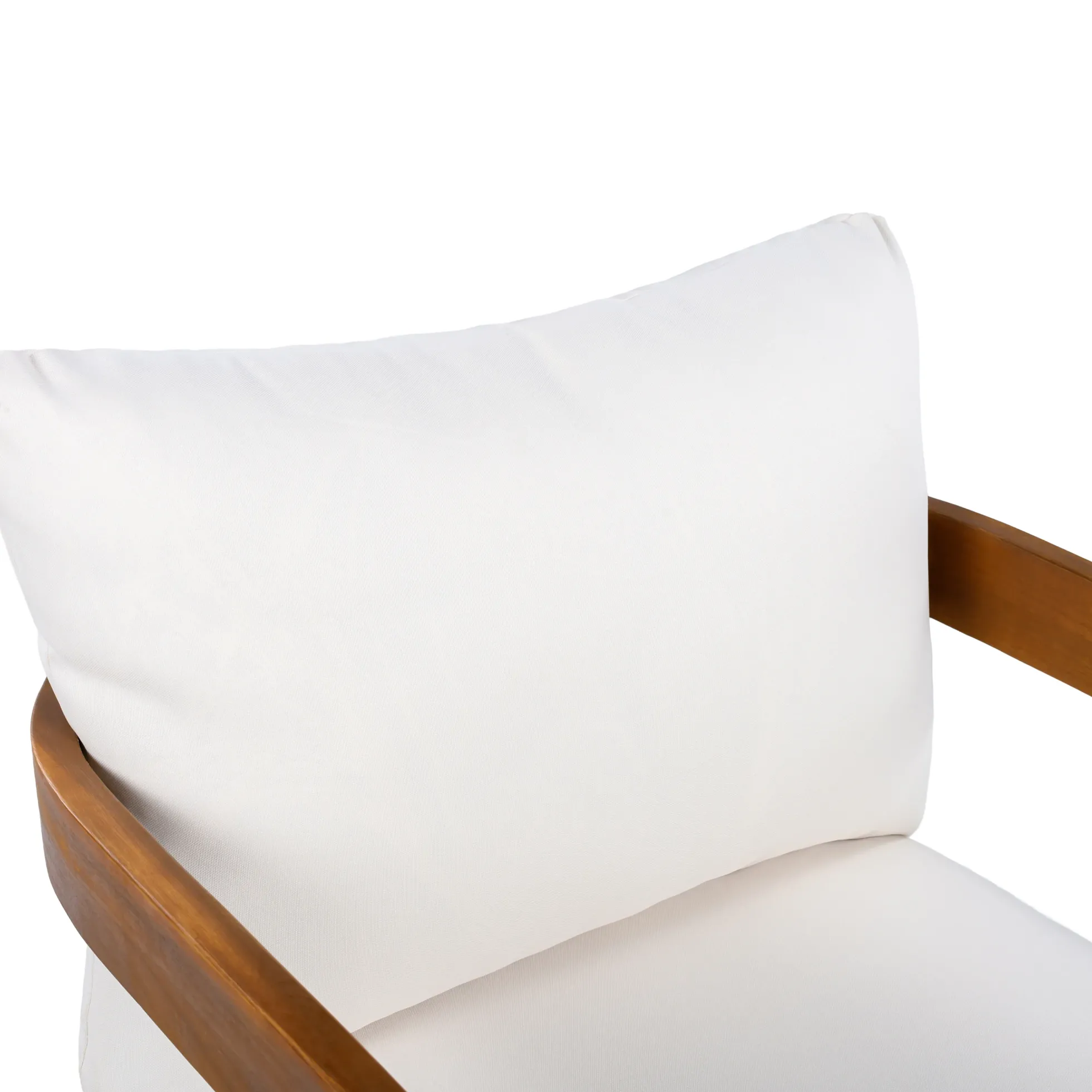 Walker Edison | Set of 2 Premium Acacia Wood Curve Design Outdoor Club Chairs