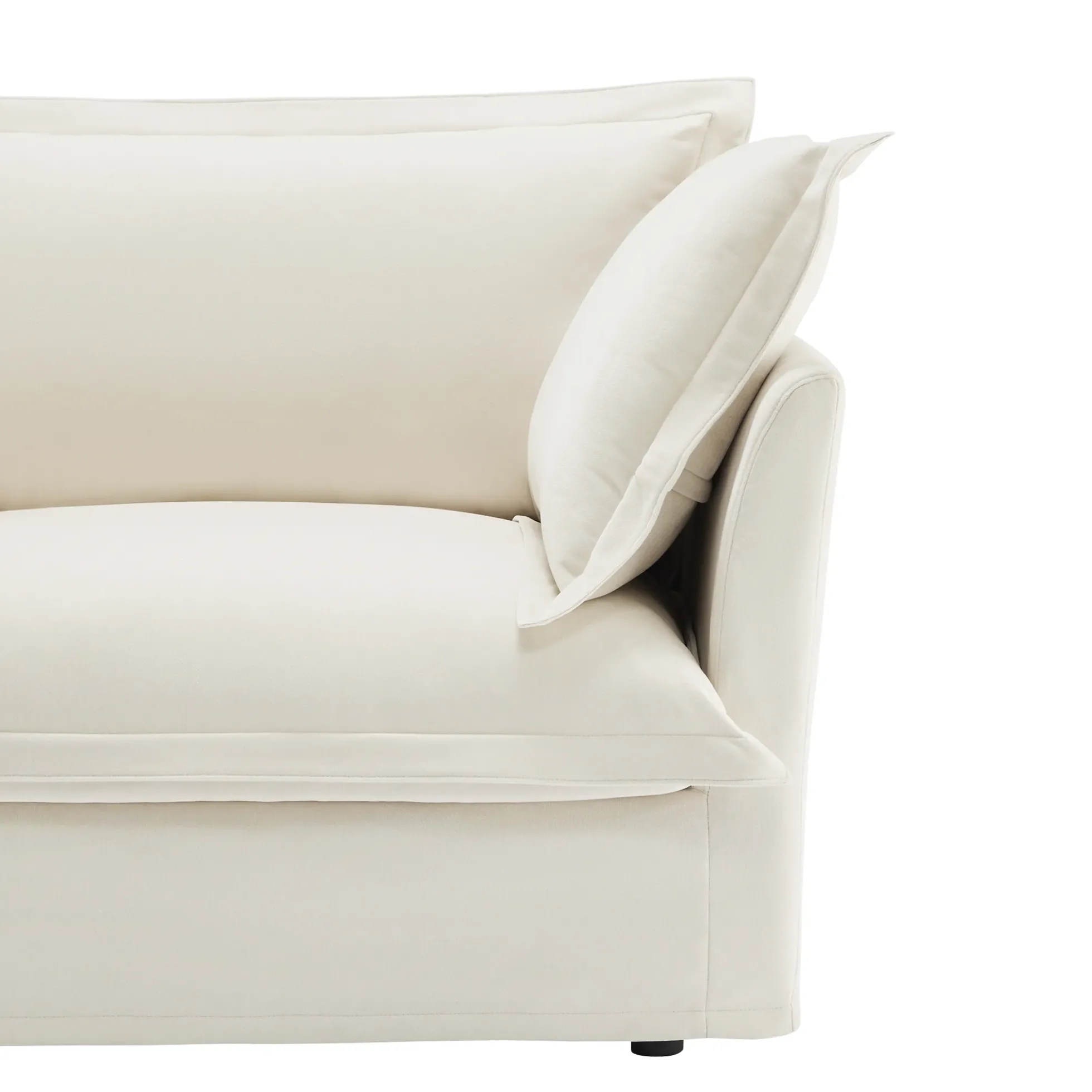 Walker Edison | Slip-covered Deep Seat Comfy Accent Chair