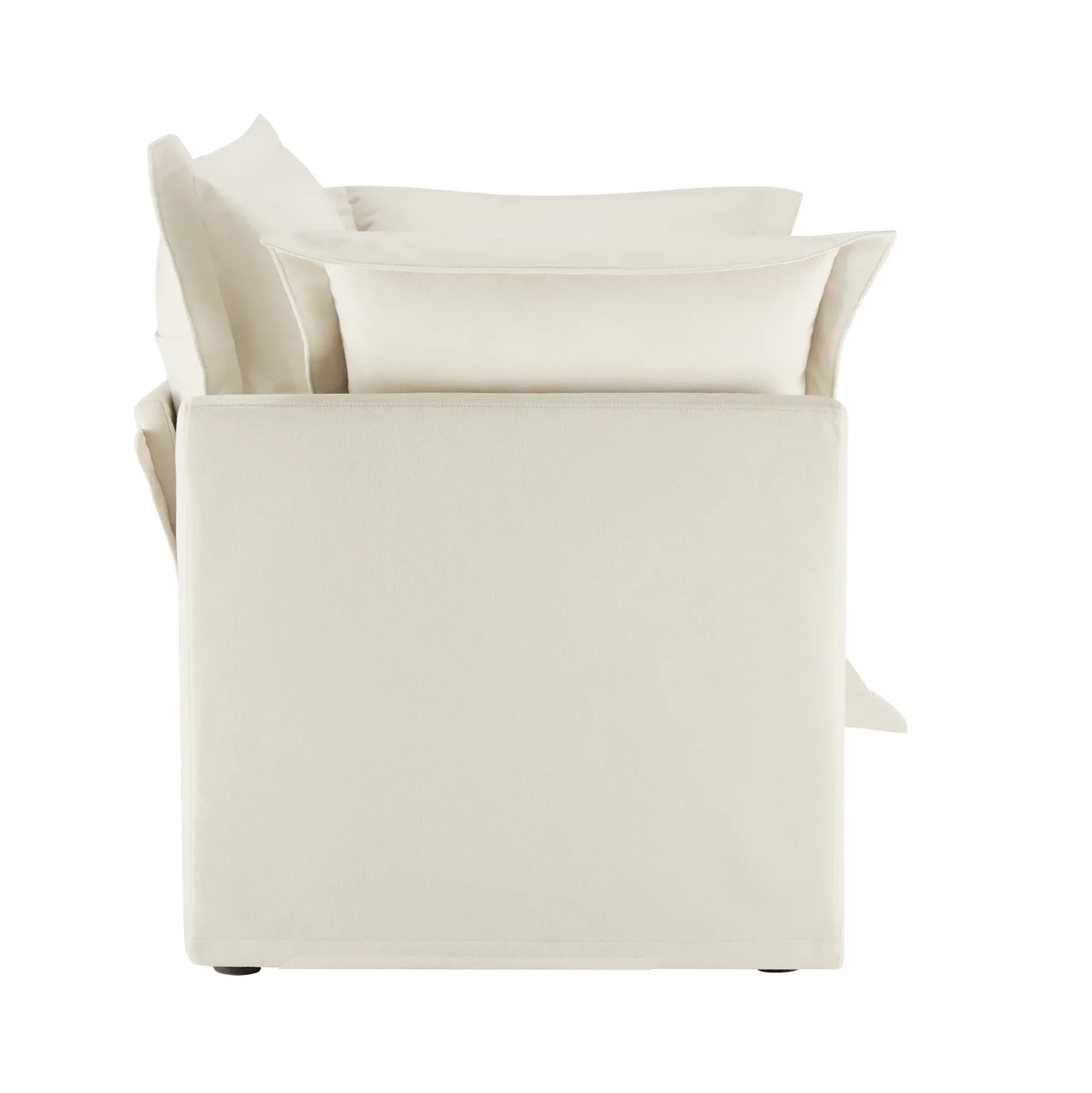 Walker Edison | Slip-covered Deep Seat Comfy Accent Chair