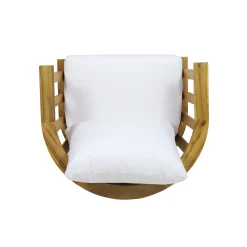Walker Edison | Teak Acacia Wood Outdoor Patio Club Chair Set of 2
