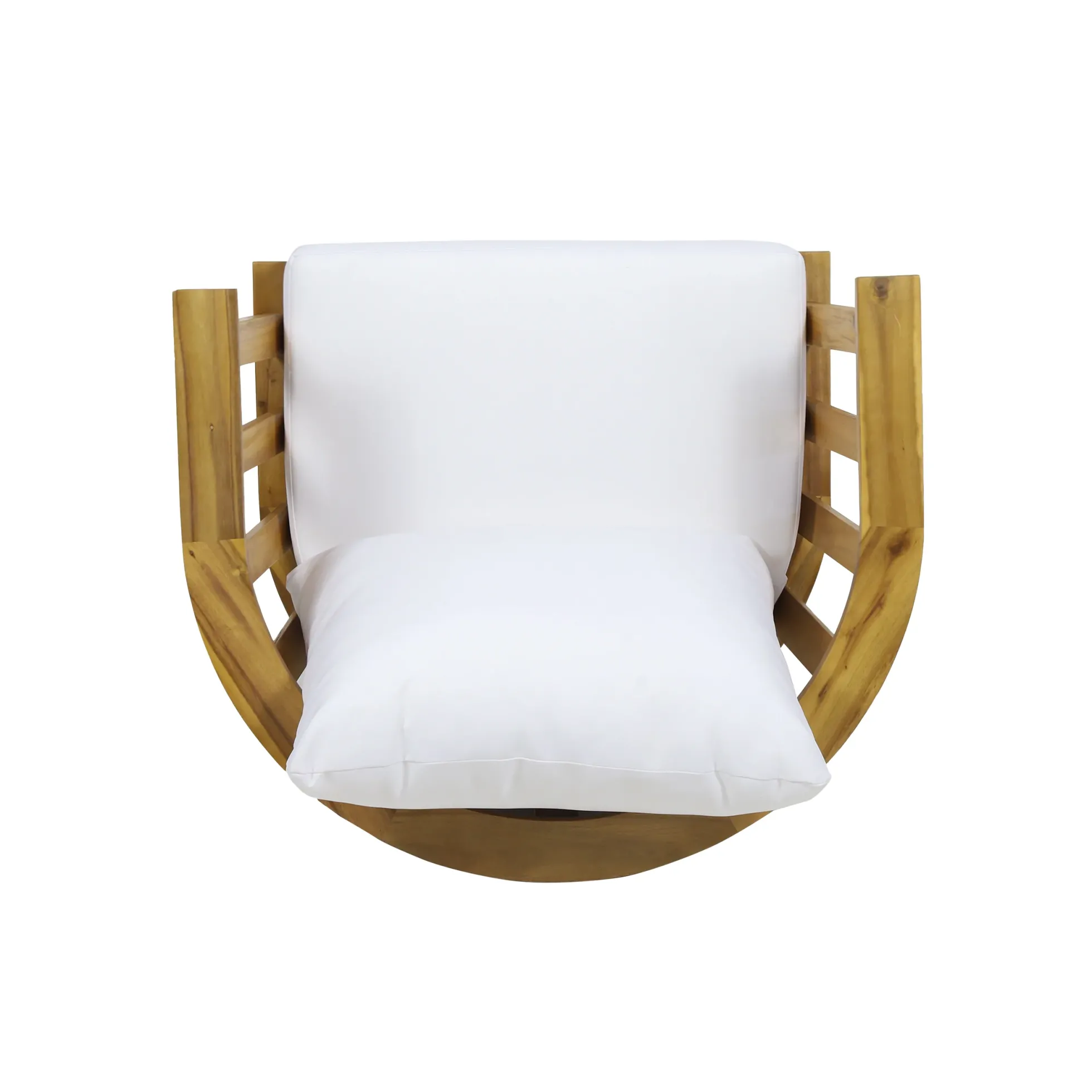 Walker Edison | Teak Acacia Wood Outdoor Patio Club Chair Set of 2