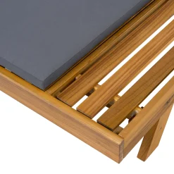 Walker Edison | Teak Lounge Chaise Sunbed