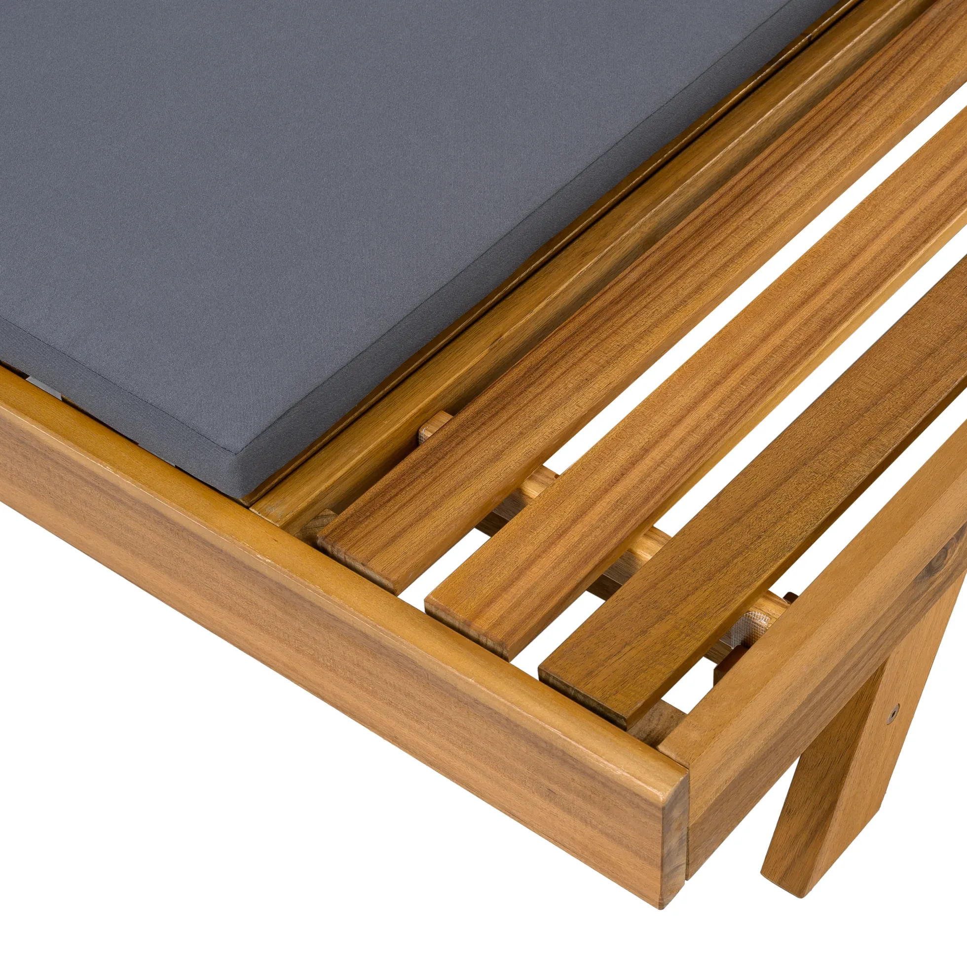 Walker Edison | Teak Lounge Chaise Sunbed