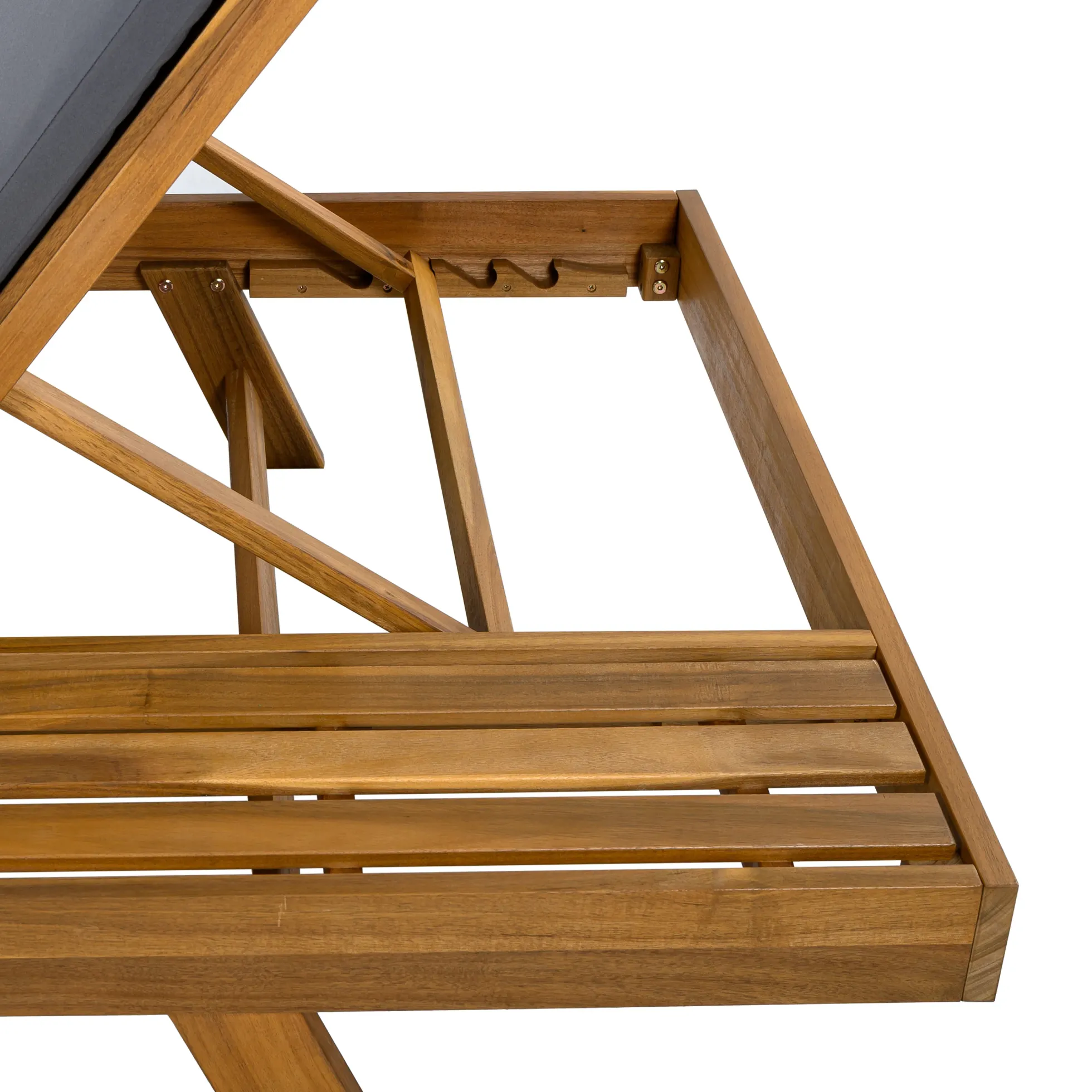 Walker Edison | Teak Lounge Chaise Sunbed