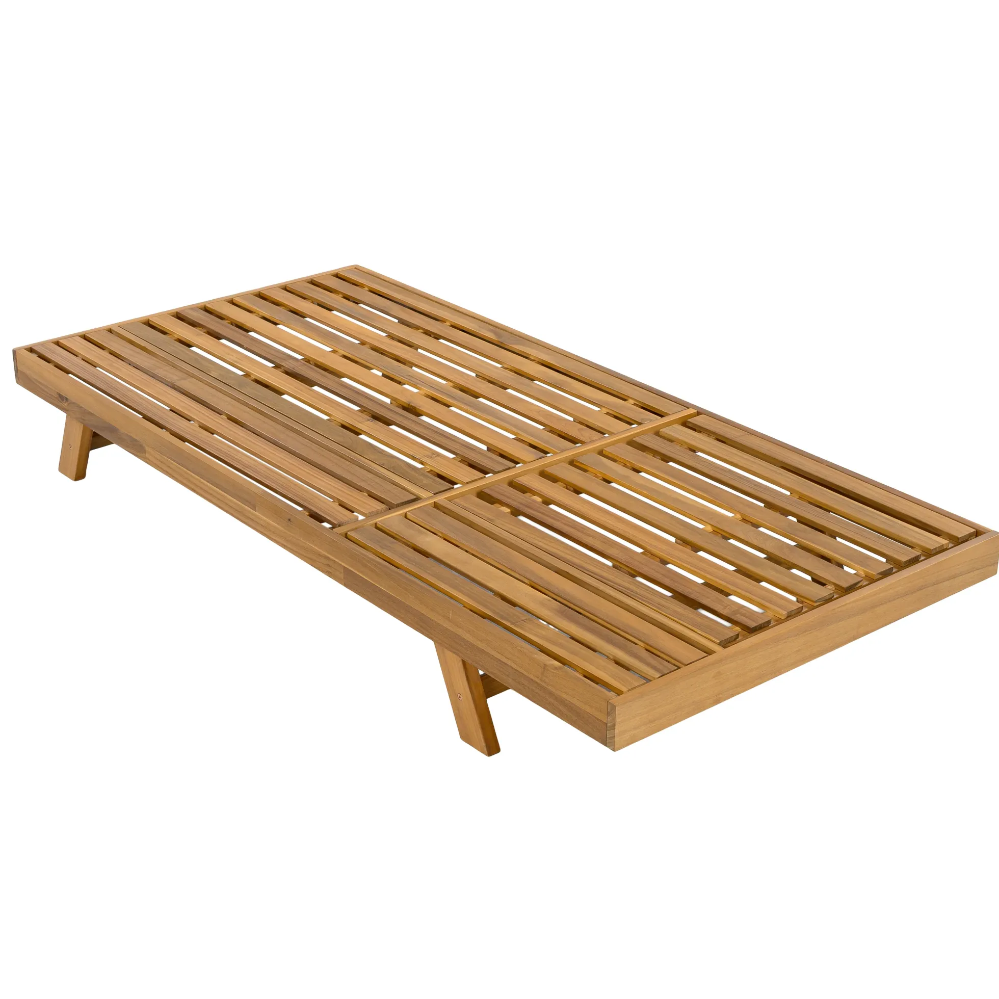 Walker Edison | Teak Lounge Chaise Sunbed