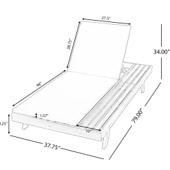 Walker Edison | Teak Lounge Chaise Sunbed