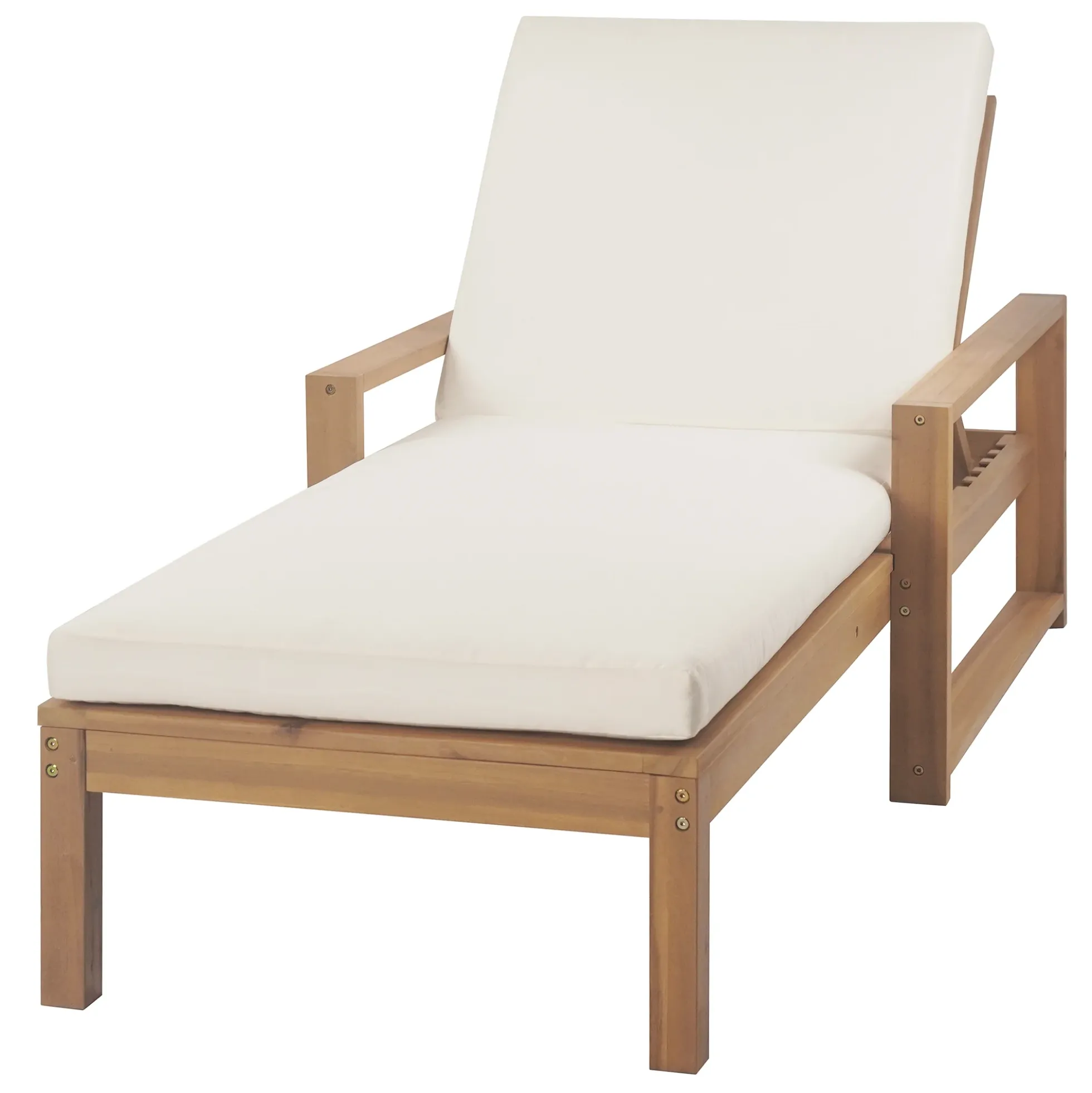 Walker Edison | Teak Outdoor Lounge Chairs Set of 2