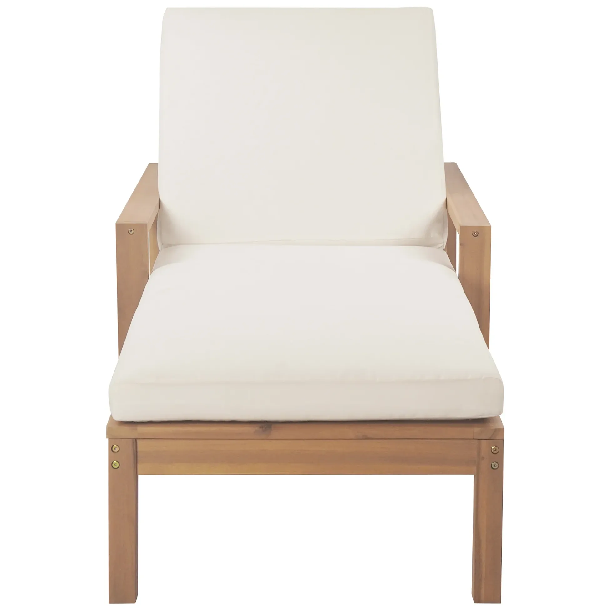 Walker Edison | Teak Outdoor Lounge Chairs Set of 2