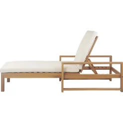 Walker Edison | Teak Outdoor Lounge Chairs Set of 2