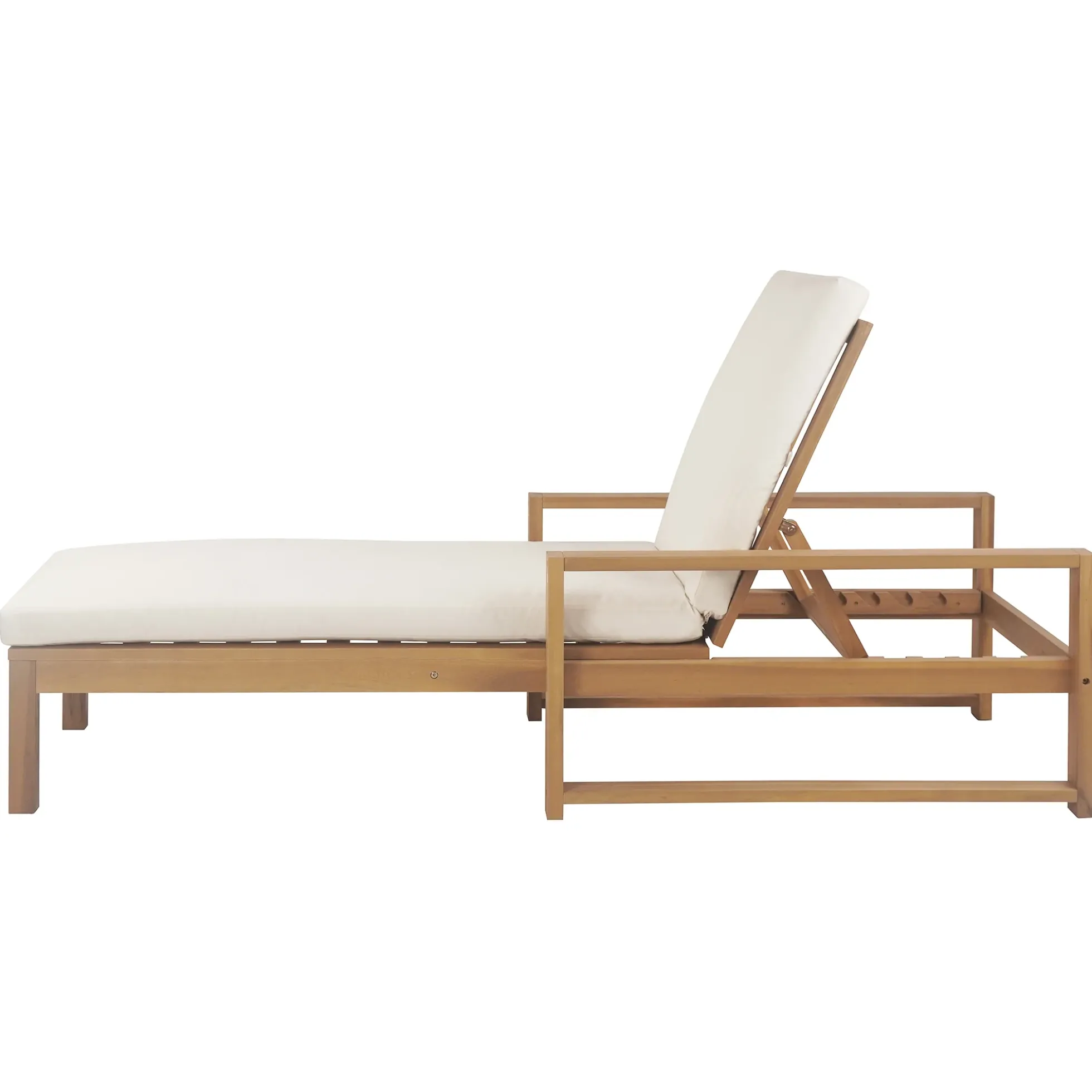 Walker Edison | Teak Outdoor Lounge Chairs Set of 2