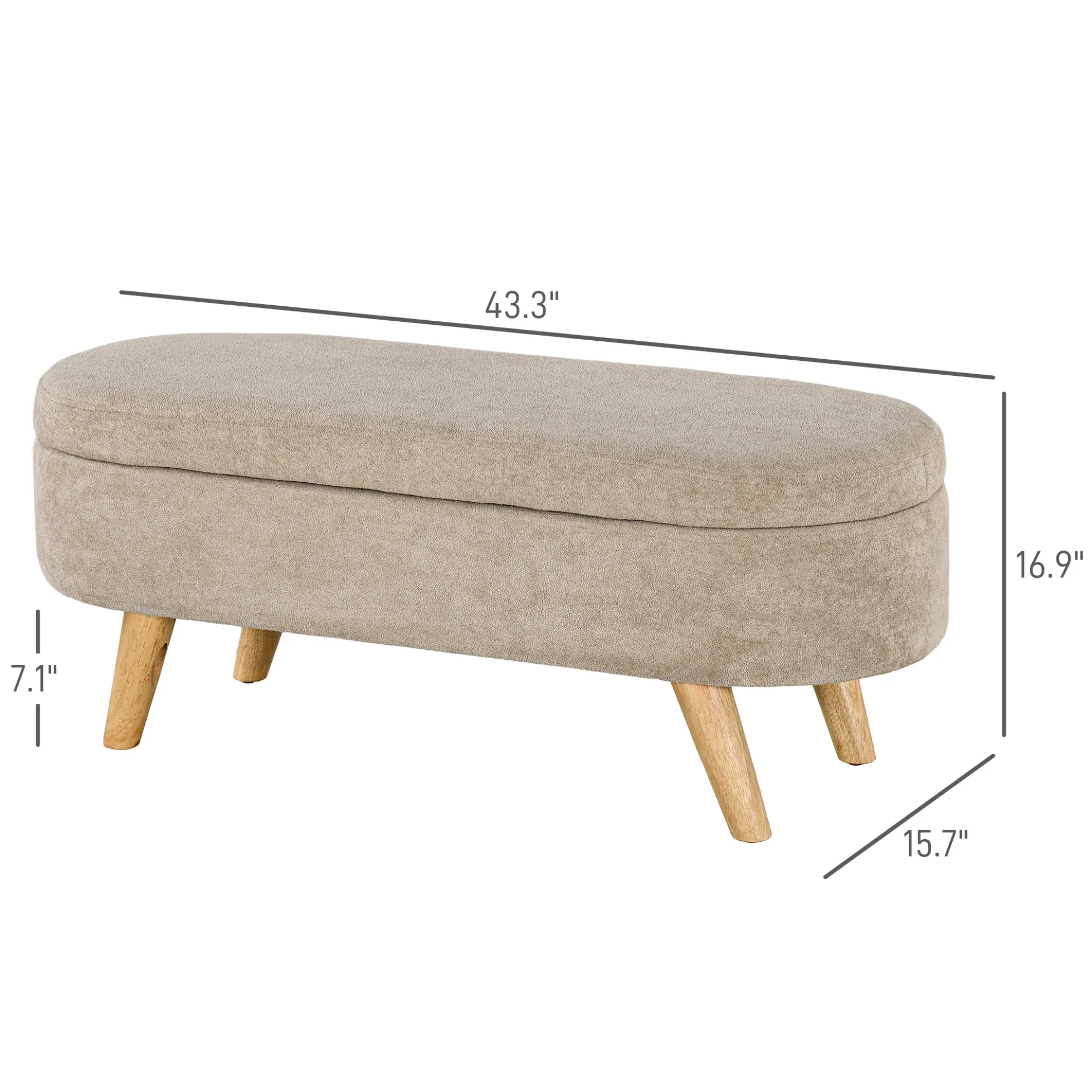Walker Edison | Teddy Storage Ottoman Bench for any room