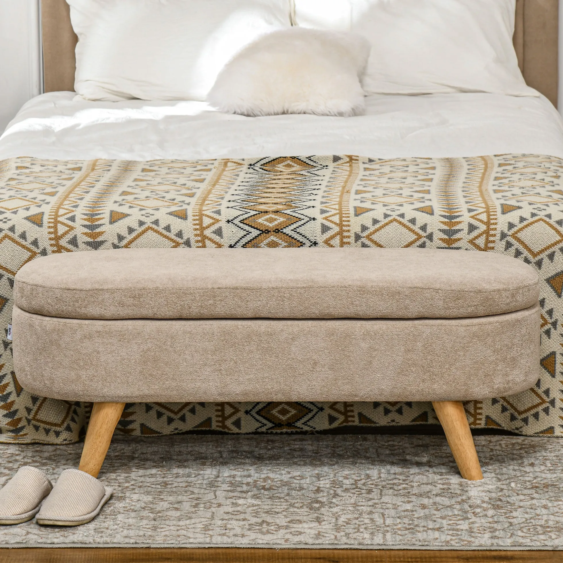 Walker Edison | Teddy Storage Ottoman Bench for any room