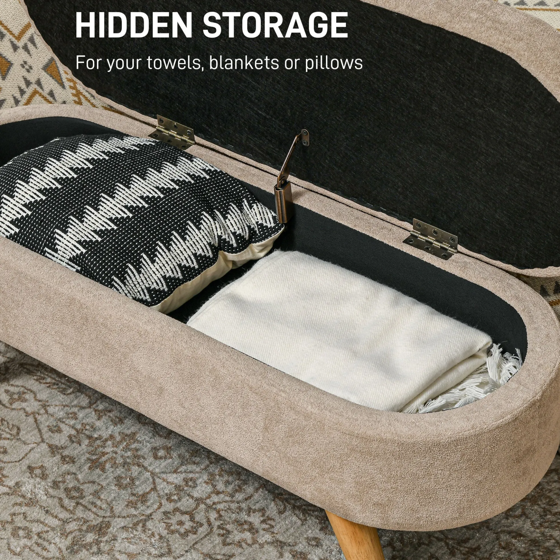 Walker Edison | Teddy Storage Ottoman Bench for any room