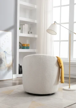 Walker Edison | Teddy Swivel Barrel Accent Armchair Chair