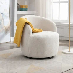 Walker Edison | Teddy Swivel Barrel Accent Armchair Chair