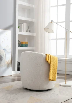 Walker Edison | Teddy Swivel Barrel Accent Armchair Chair