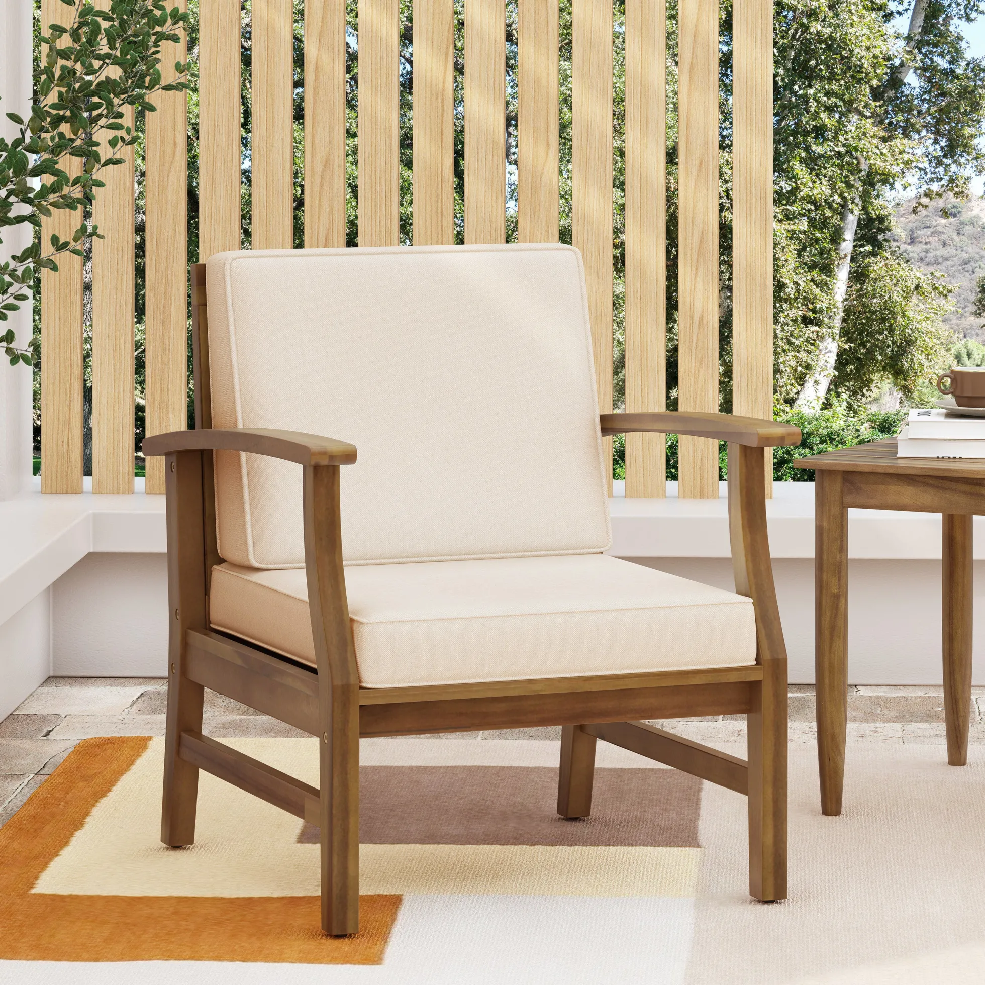 Walker Edison | Traditional Wood Club Chair
