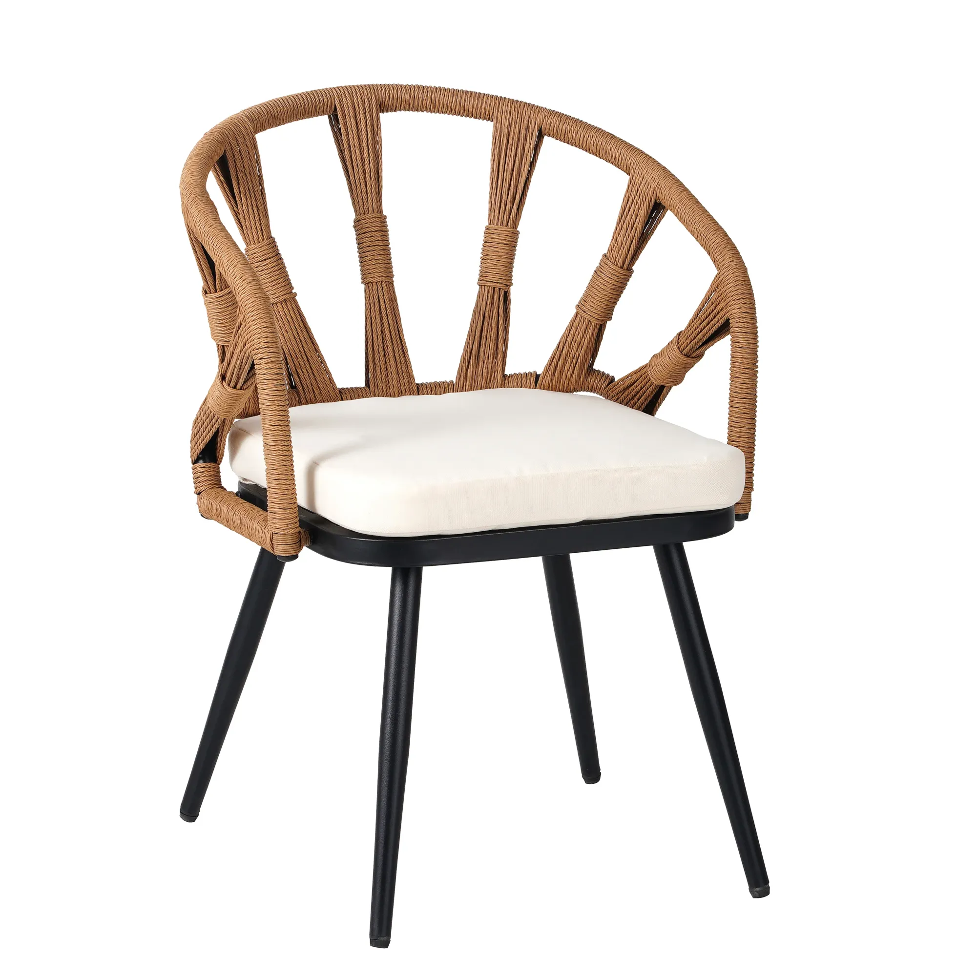Walker Edison | U Style Contemporary Outdoor Dining Table and Chairs Set