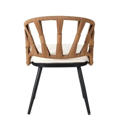 Walker Edison | U Style Contemporary Outdoor Dining Table and Chairs Set