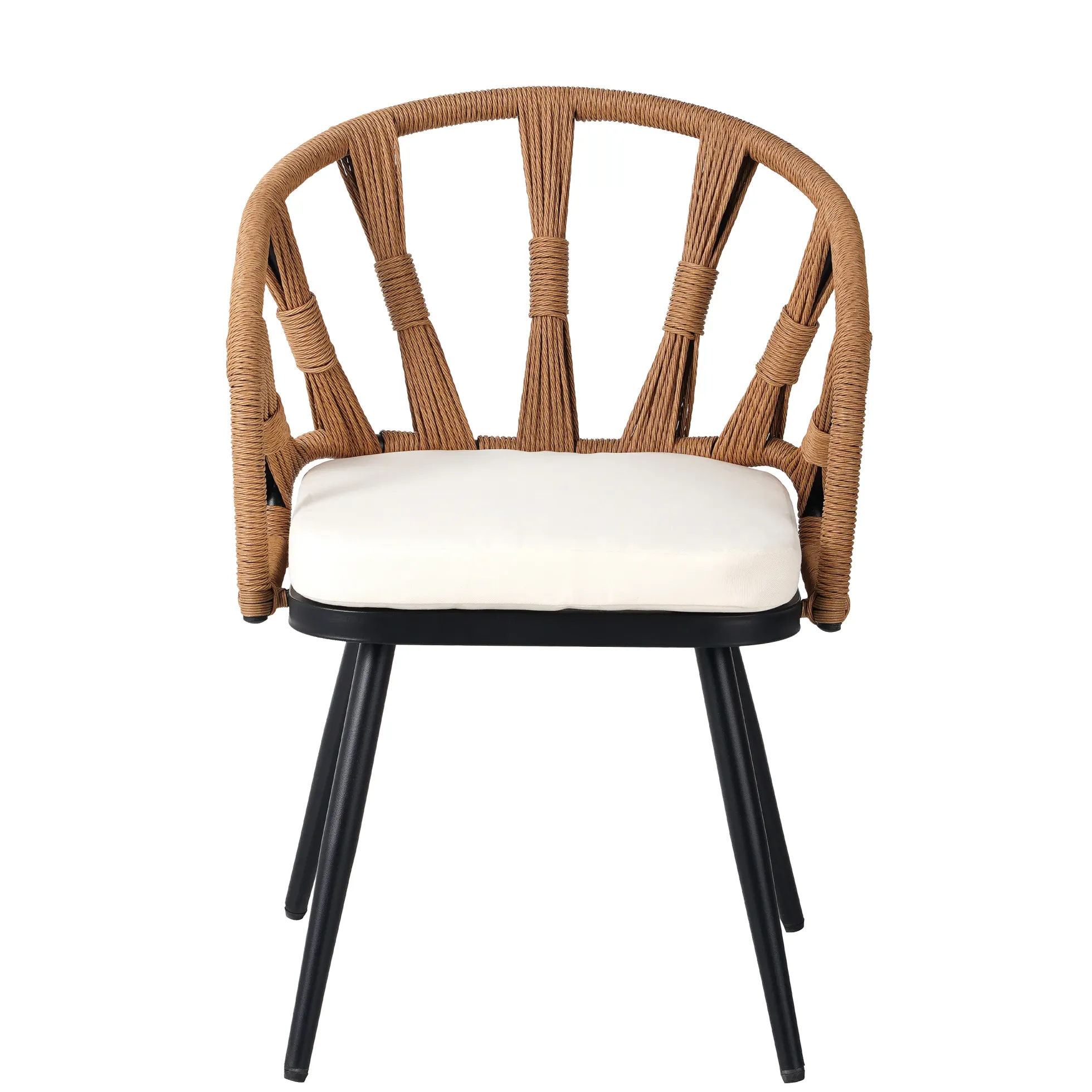 Walker Edison | U Style Contemporary Outdoor Dining Table and Chairs Set