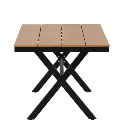 Walker Edison | U Style Contemporary Outdoor Dining Table and Chairs Set