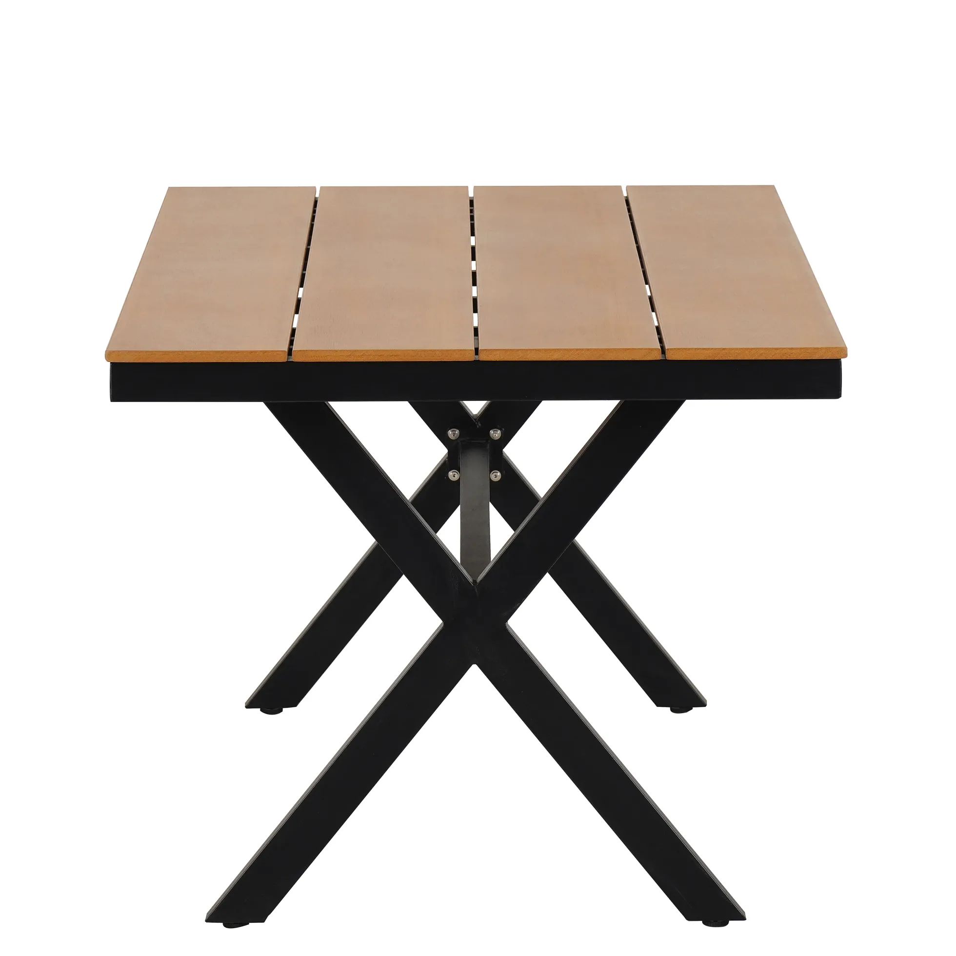 Walker Edison | U Style Contemporary Outdoor Dining Table and Chairs Set