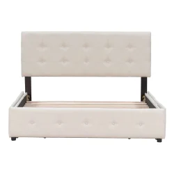 Walker Edison | Upholstered Queen Platform Bed with Storage