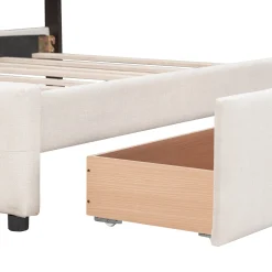 Walker Edison | Upholstered Queen Platform Bed with Storage