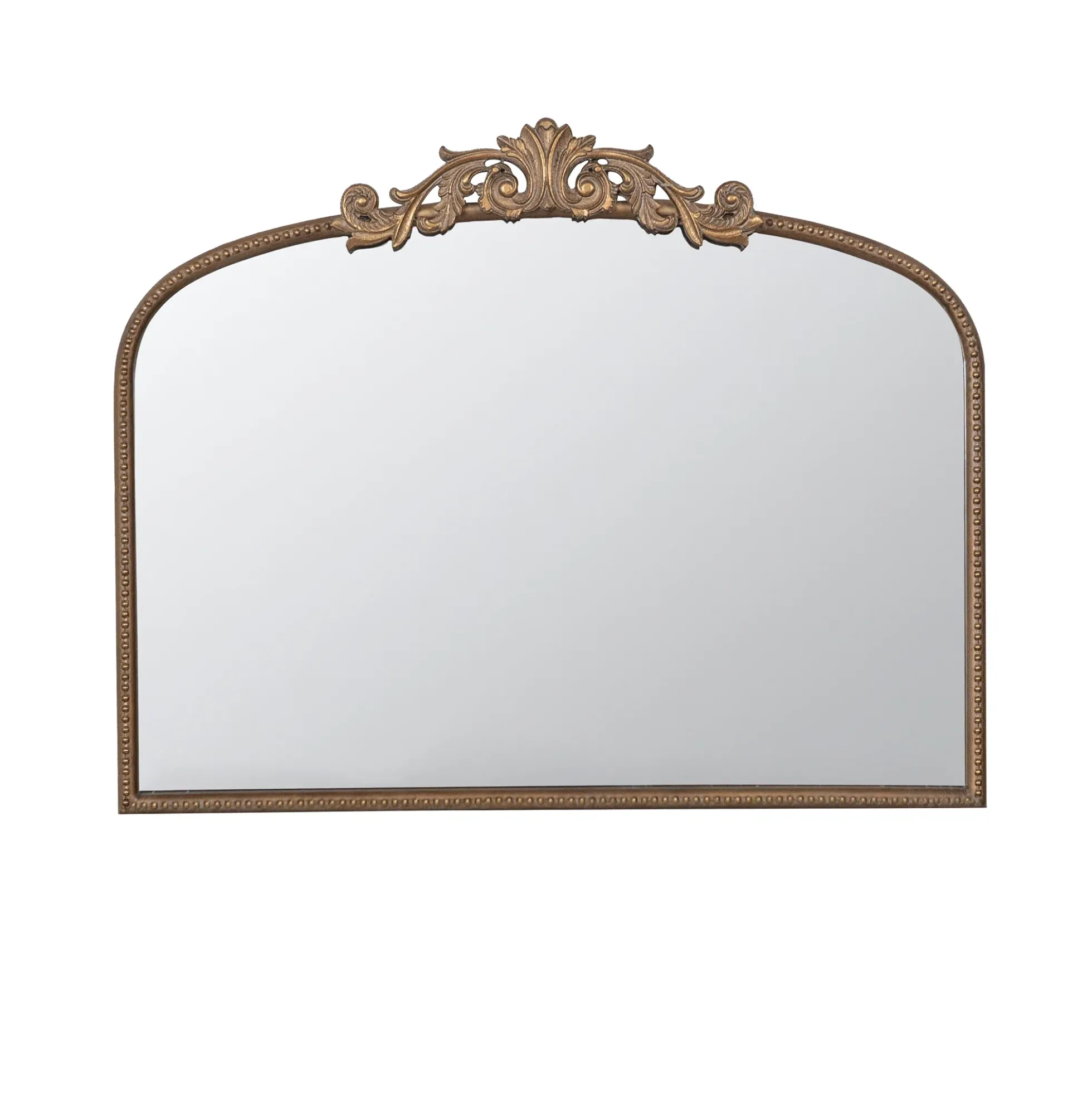 Walker Edison | Vintage Fleur Design Gold Arch Mirror
