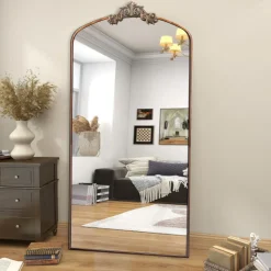 Walker Edison | Vintage Ornate Arched Full Length Mirror