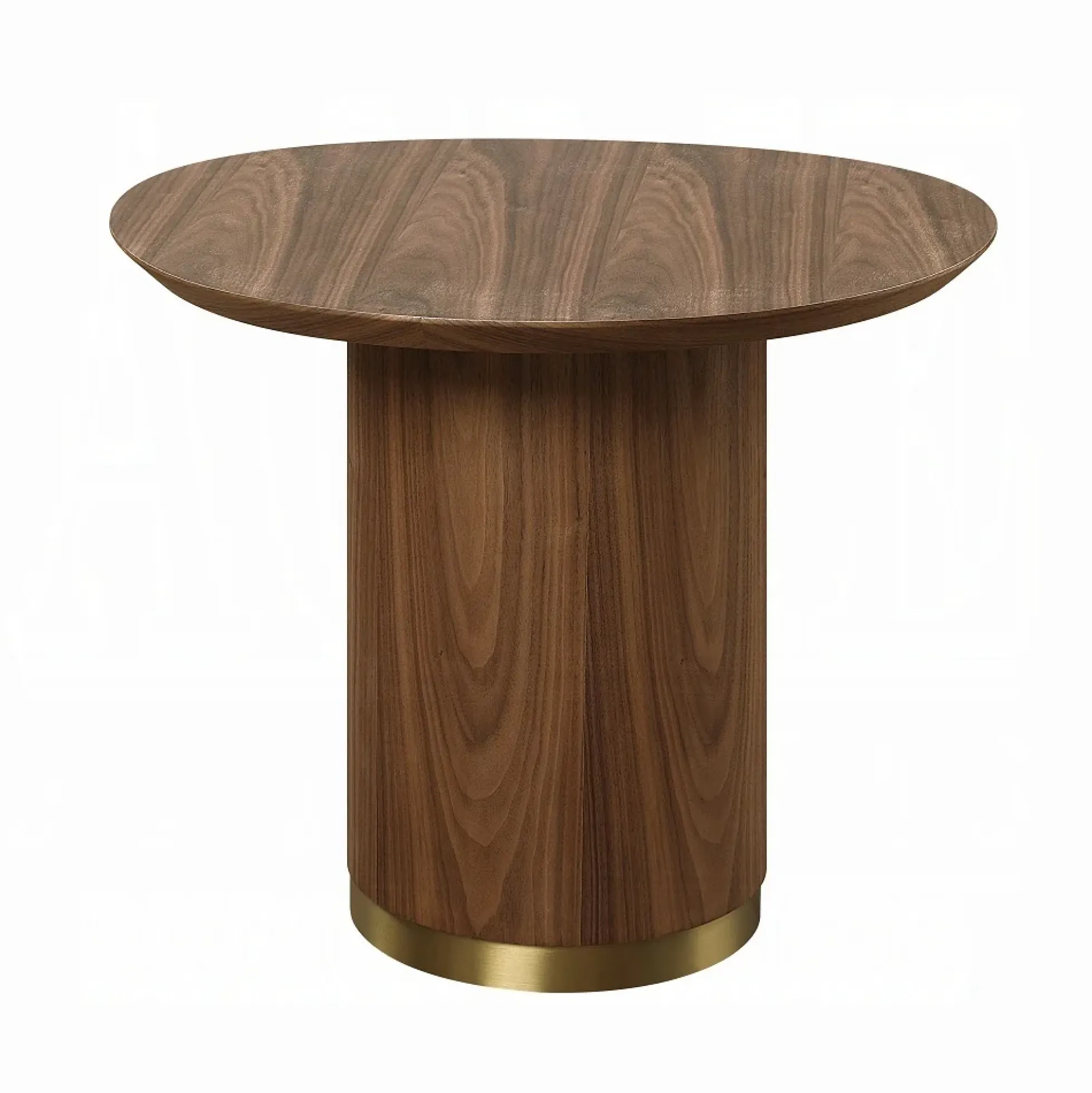 Walker Edison | Walnut End Table with Pedestal