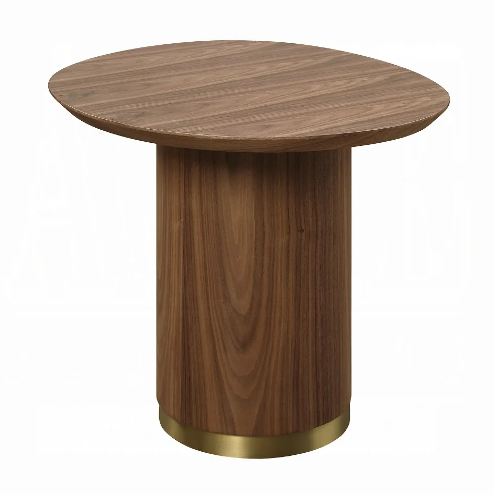 Walker Edison | Walnut End Table with Pedestal
