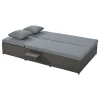 Walker Edison | Wicker Outdoor Double Sunbed Set