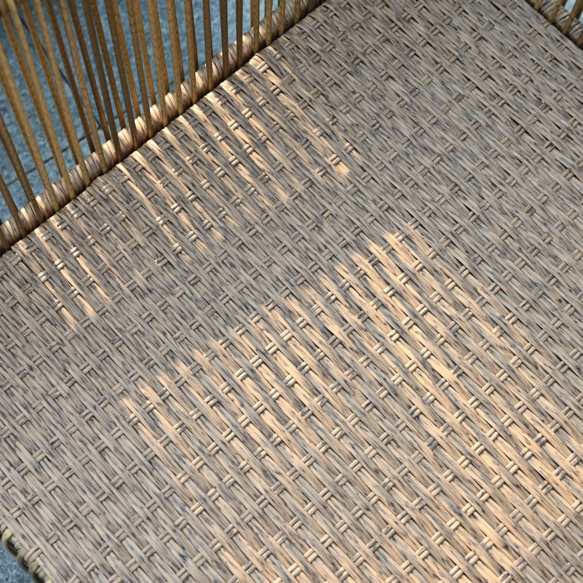 Walker Edison | Wicker Outdoor Loveseat Sofa Table Set