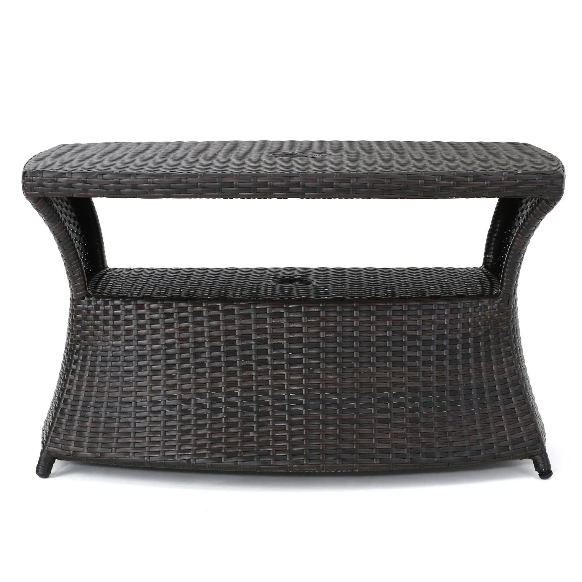 Walker Edison | Wicker Outdoor Patio Coffee Table