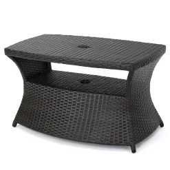 Walker Edison | Wicker Outdoor Patio Coffee Table