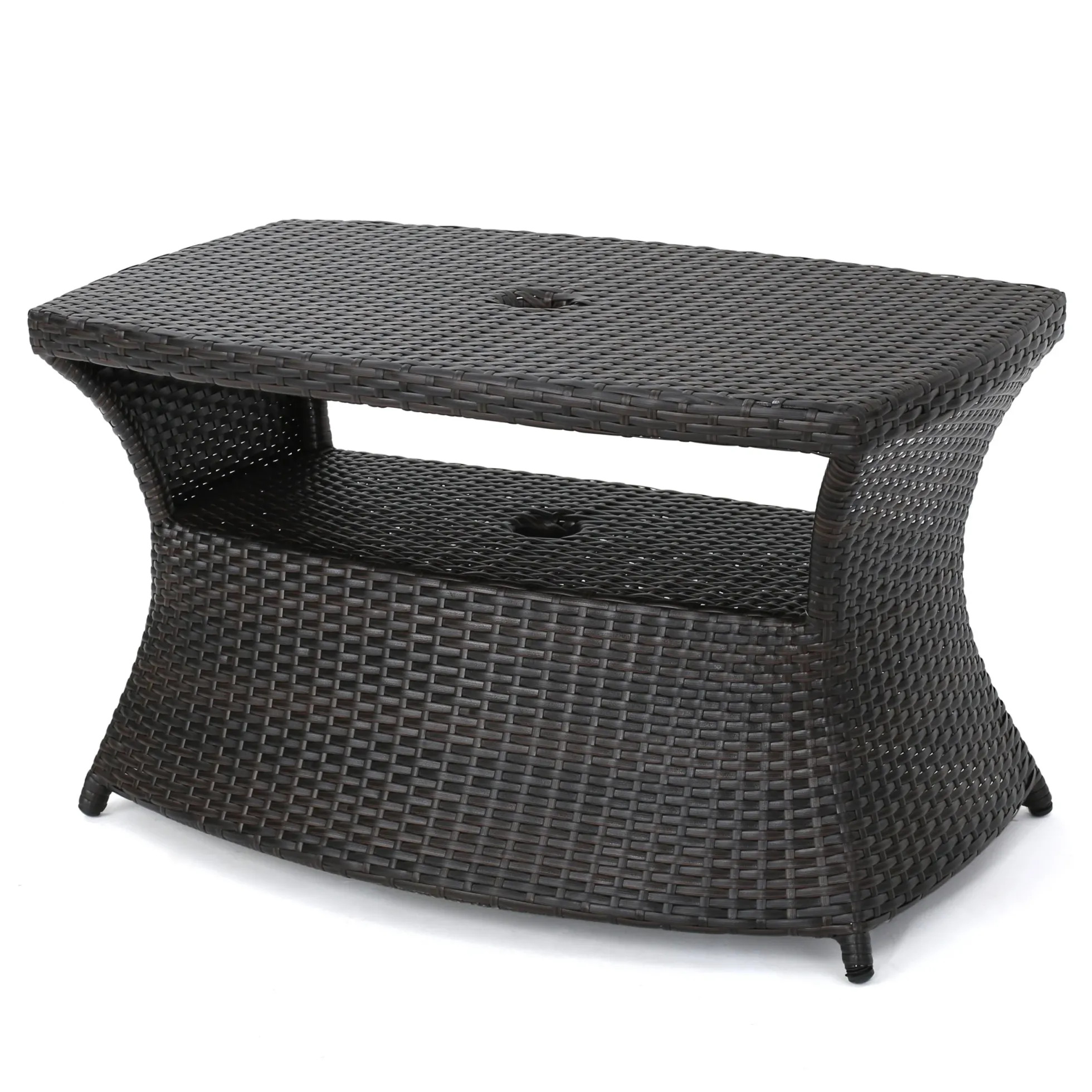 Walker Edison | Wicker Outdoor Patio Coffee Table