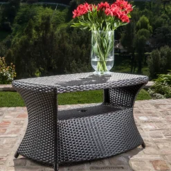 Walker Edison | Wicker Outdoor Patio Coffee Table