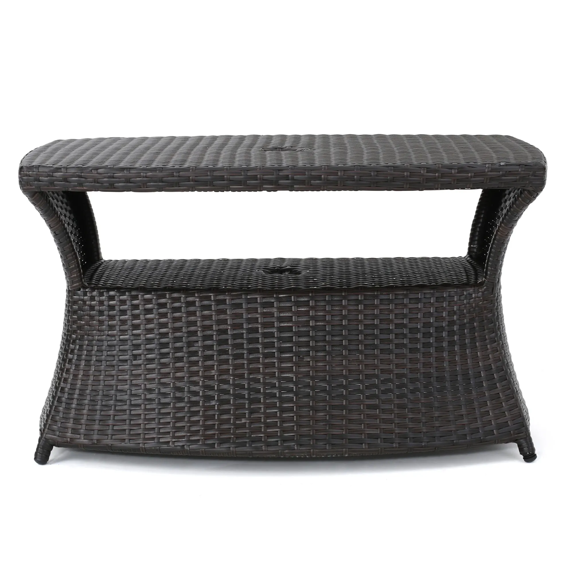 Walker Edison | Wicker Outdoor Patio Coffee Table