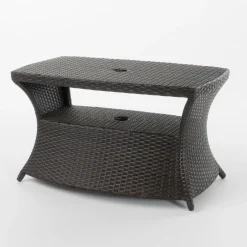Walker Edison | Wicker Outdoor Patio Coffee Table