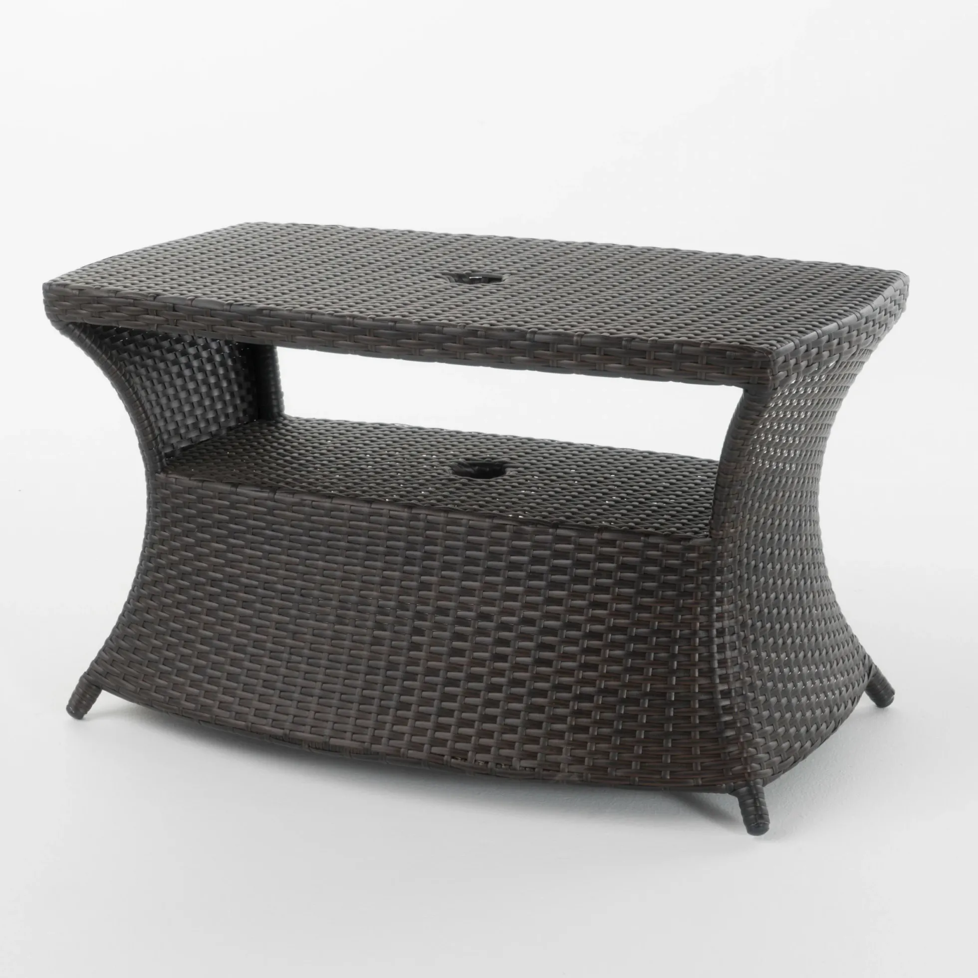 Walker Edison | Wicker Outdoor Patio Coffee Table