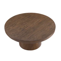 Walker Edison | Wood Veneer Round Coffee Table