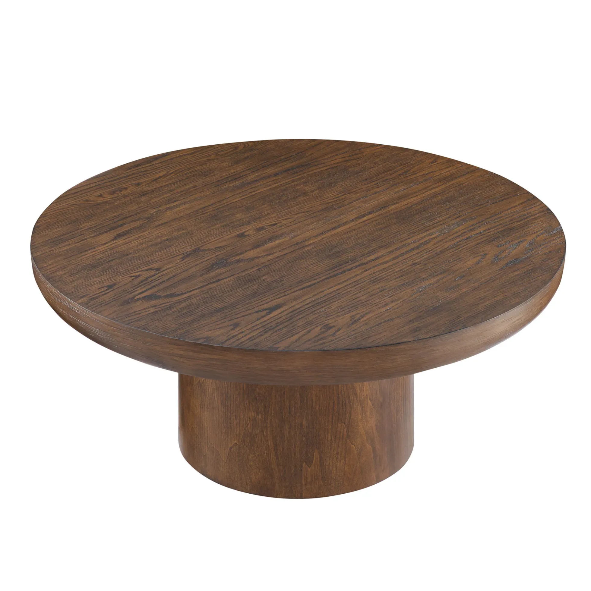 Walker Edison | Wood Veneer Round Coffee Table
