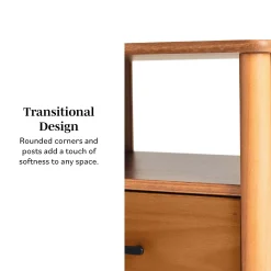 Walker Edison Spindle Transitional 1-Drawer Nightstand