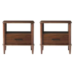Walker Edison Spindle Transitional 1-Drawer Nightstand