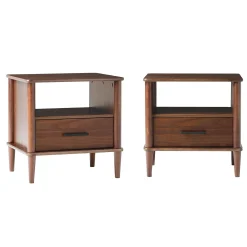 Walker Edison Spindle Transitional 1-Drawer Nightstand