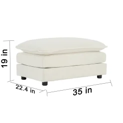 White Chenille Modular 146