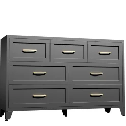 Wide Low-Profile 7-Drawer Dresser