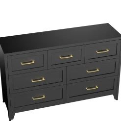Wide Low-Profile 7-Drawer Dresser