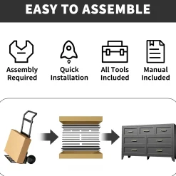 Wide Low-Profile 7-Drawer Dresser